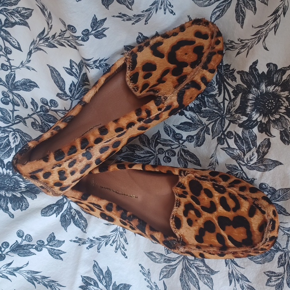 Antonio Melani Colbert Calf Skin Loafer 5.5 Cheetah Leopard - Like New!